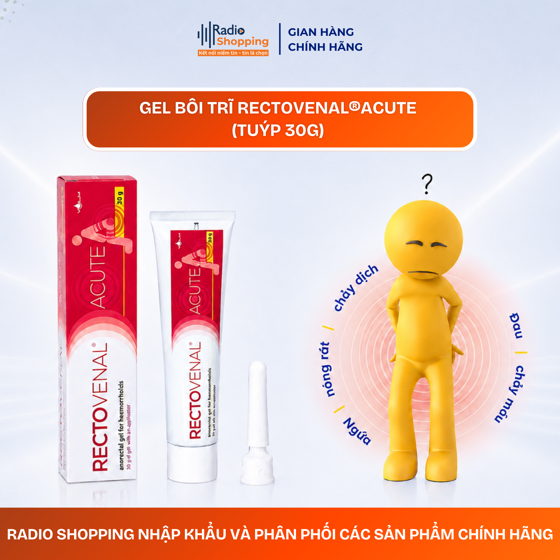 GEL BÔI TRĨ RECTOVENAL ACUTE (30g/tuýp)